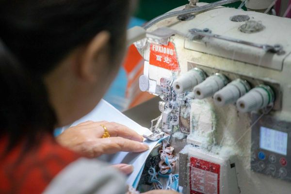woman working in garment factory