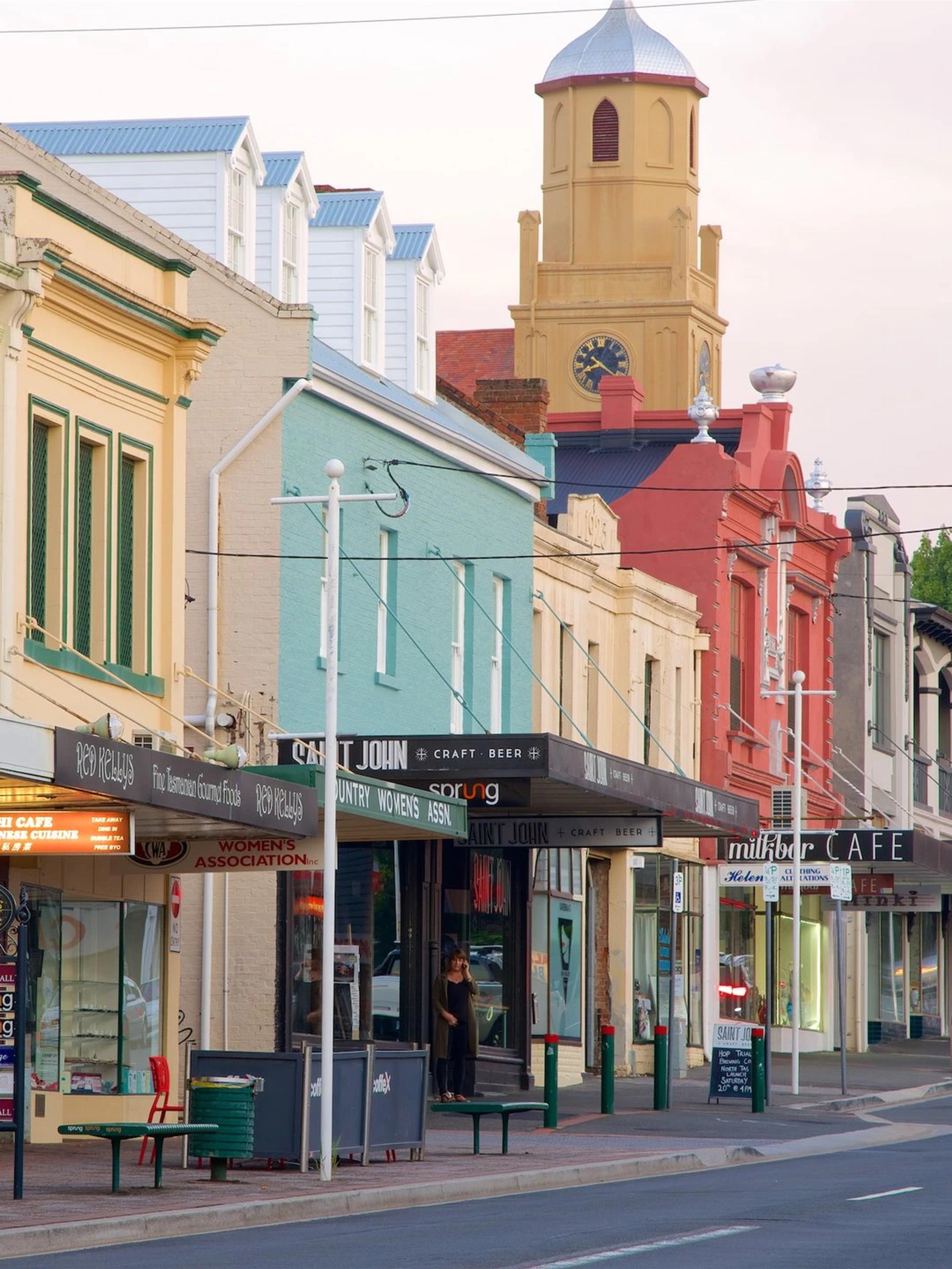 Street storefront in Launceston
