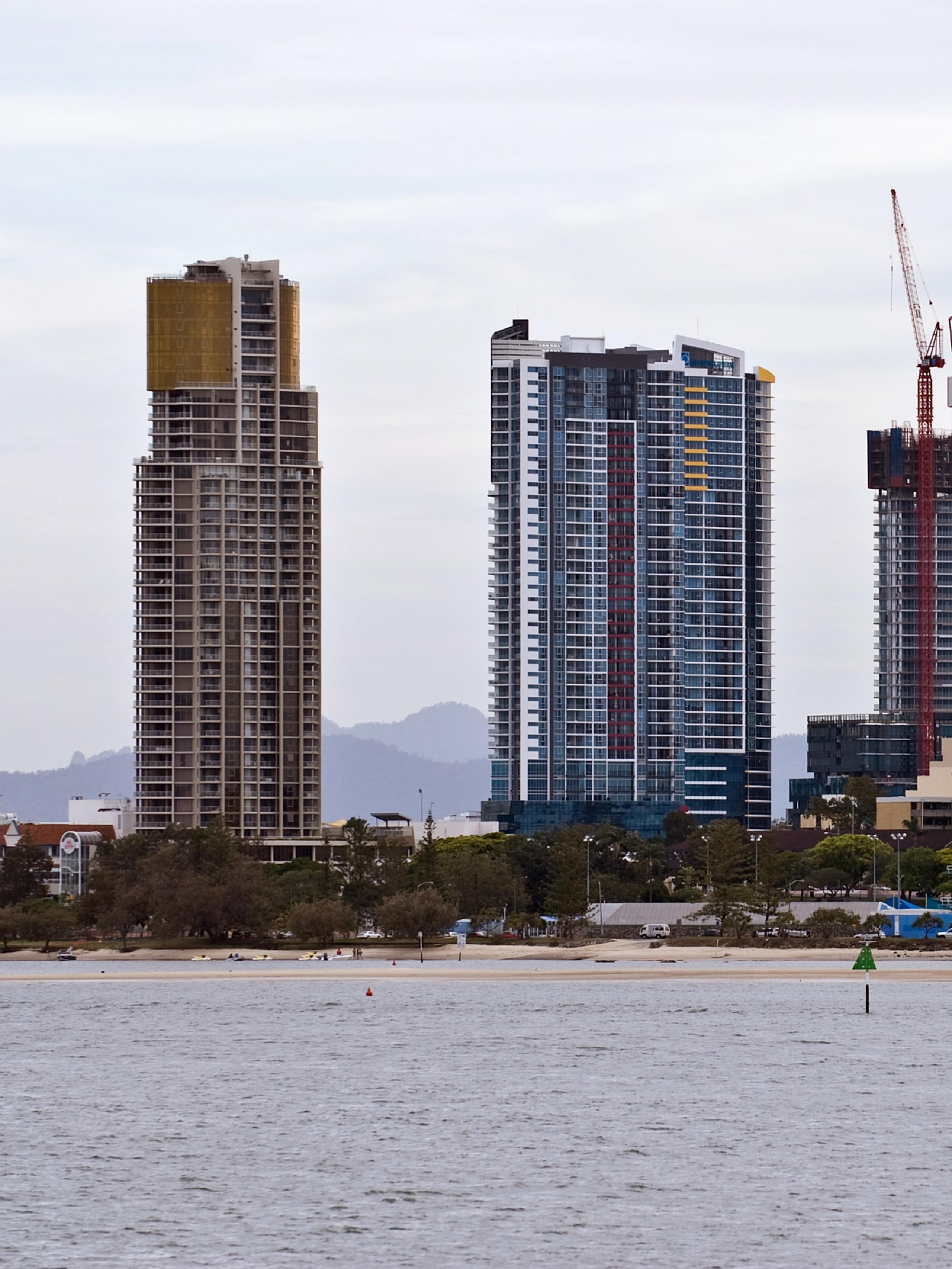 Tower apartment blocks in Southport