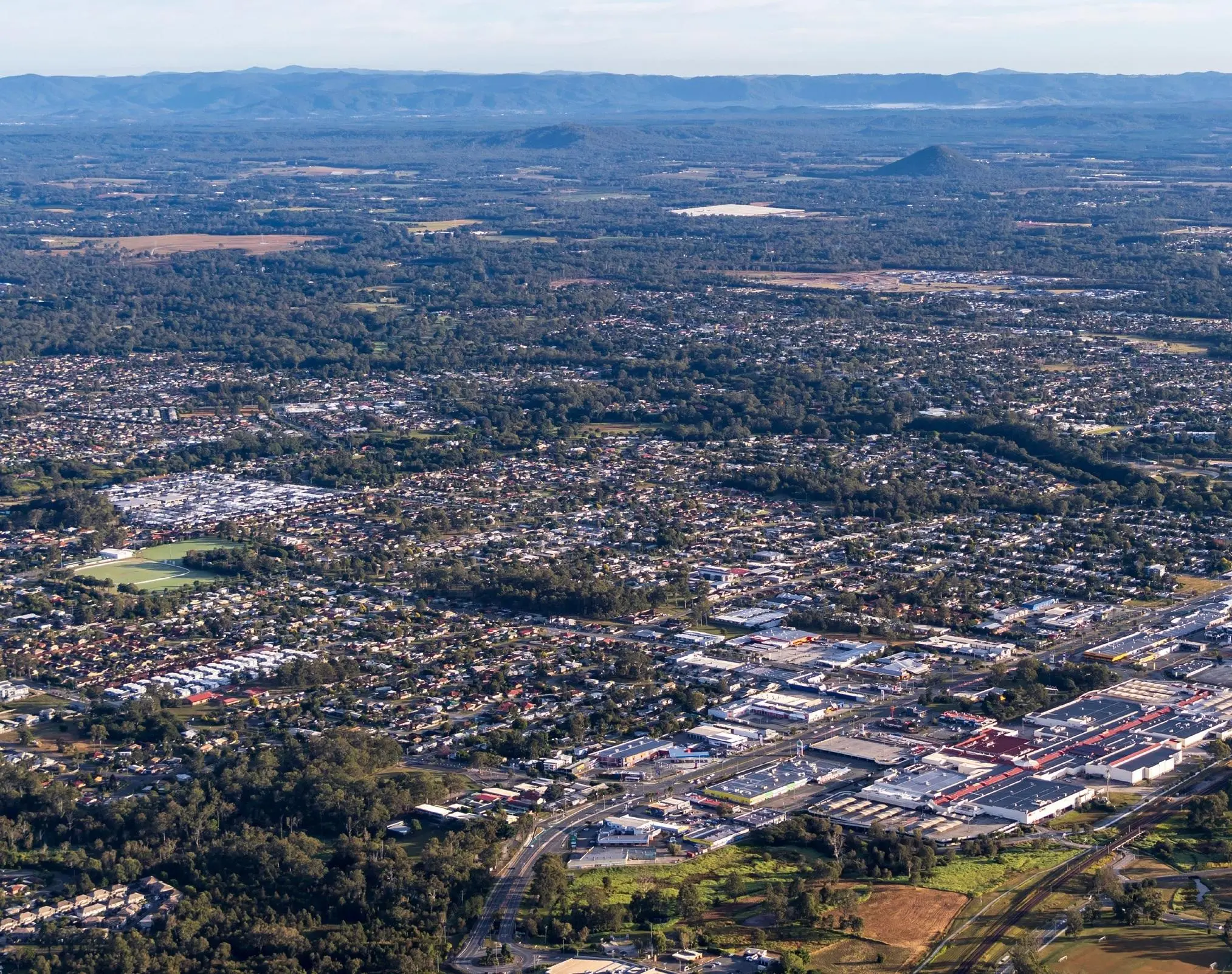 Aerial view over Morayfield