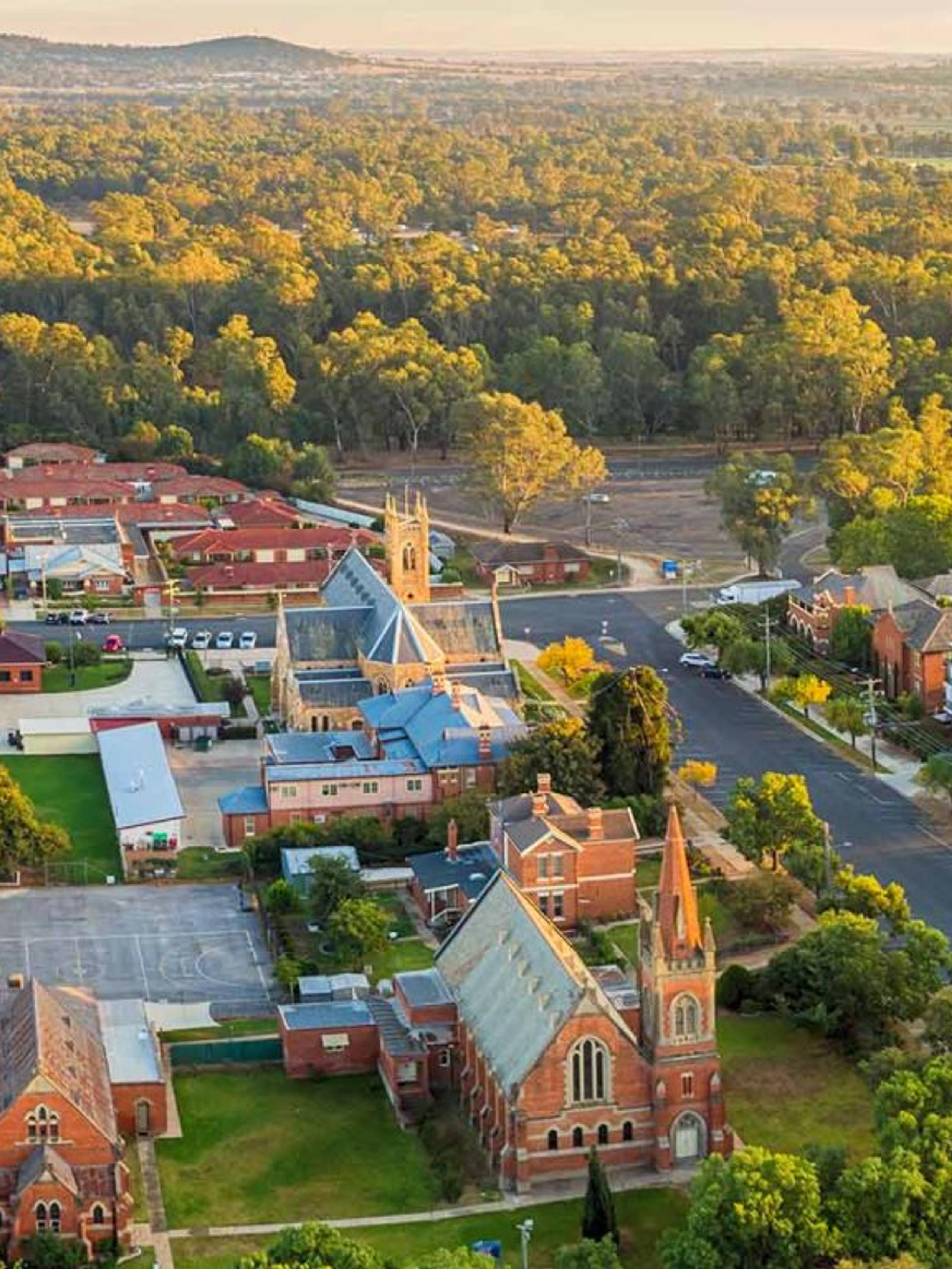 Aerial view over Wagga Wagga
