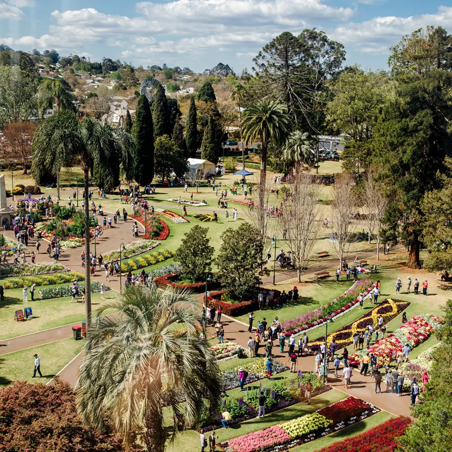 Public park scene in Toowoomba