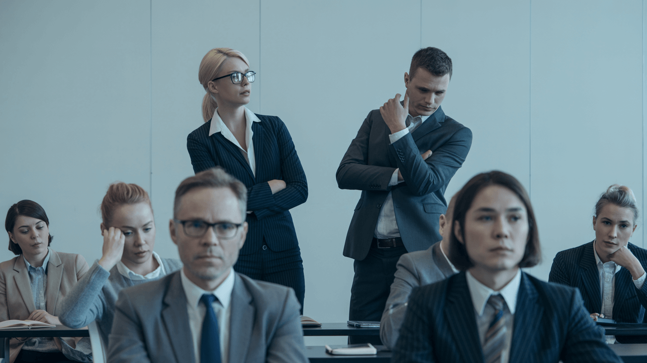 A corporate training session
