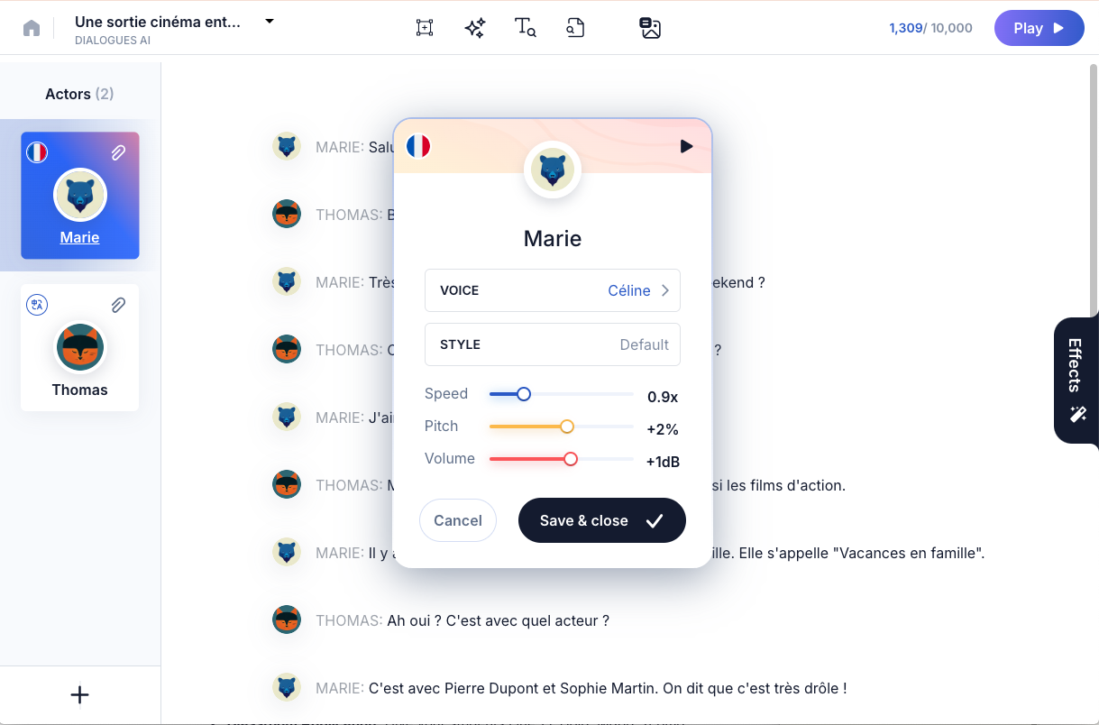 Customizing ai voice speed