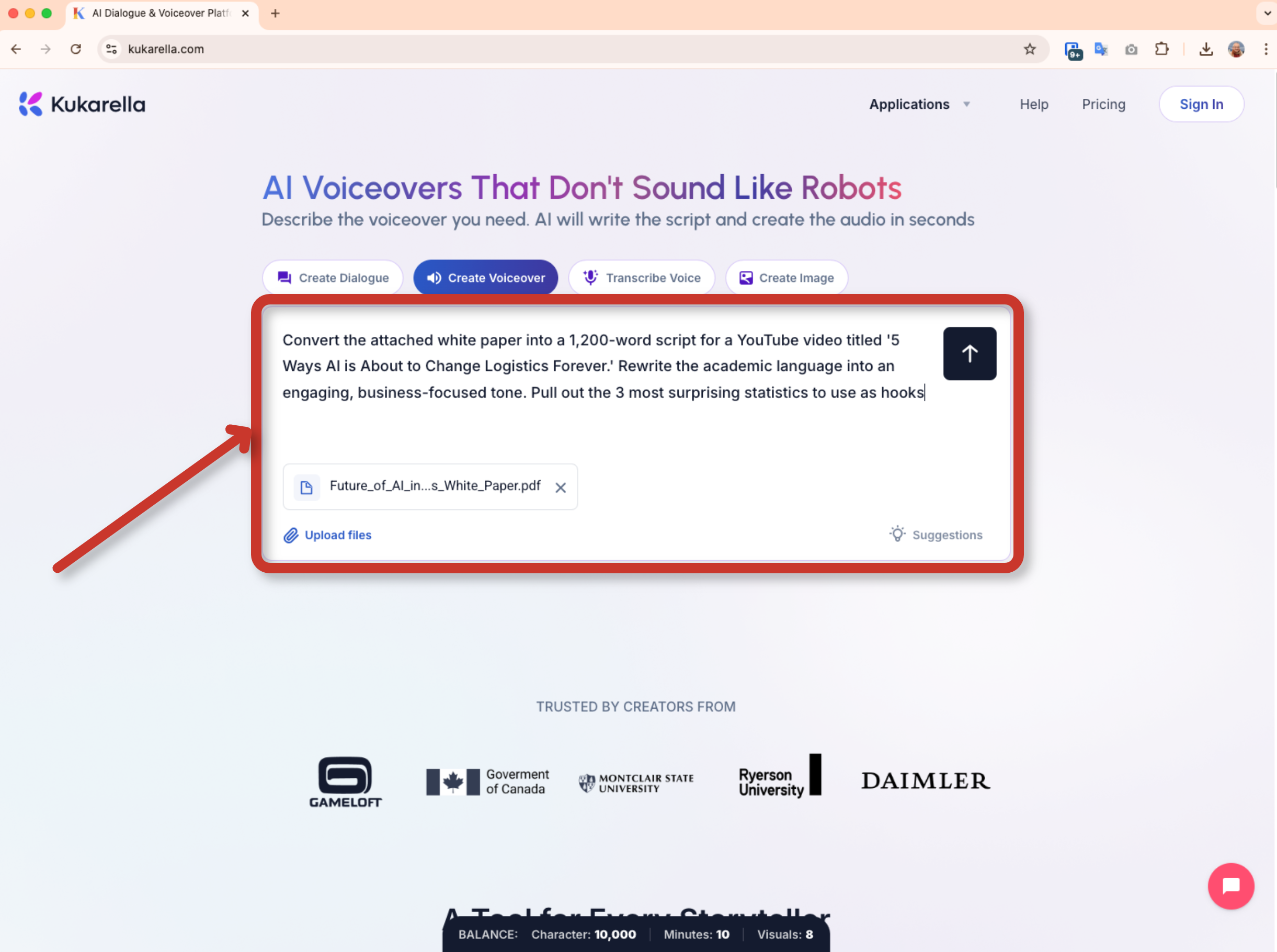 How Kukarella transforms white paper to engaging voiceover