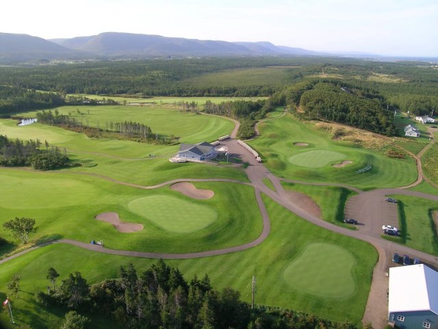 Aerial view of the course