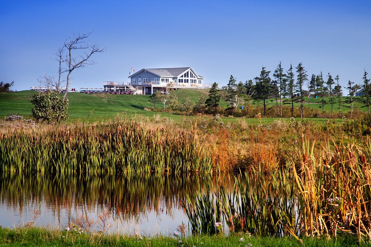 Clubhouse from the eighth fairway