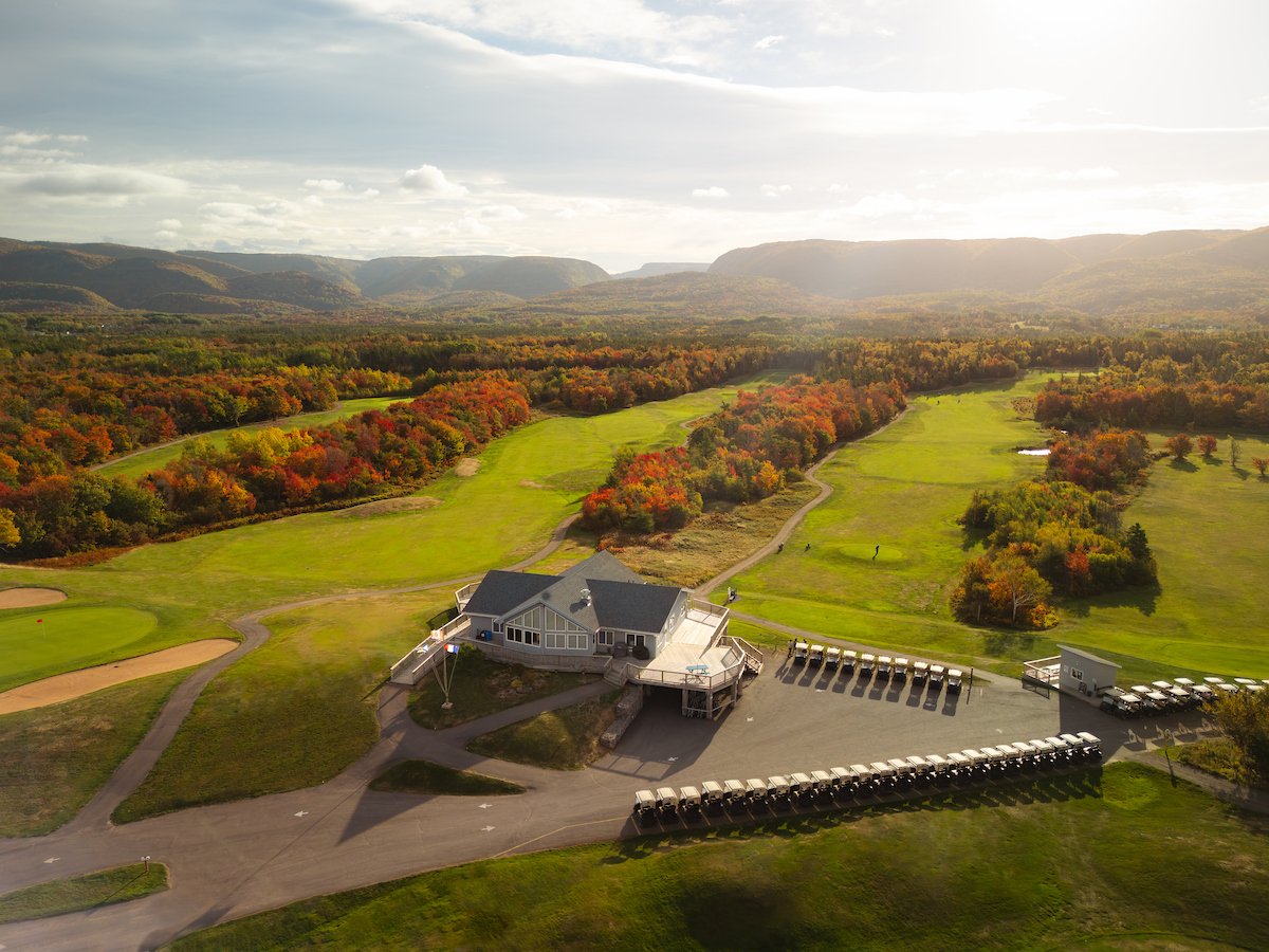 Aerial view of Le Portage