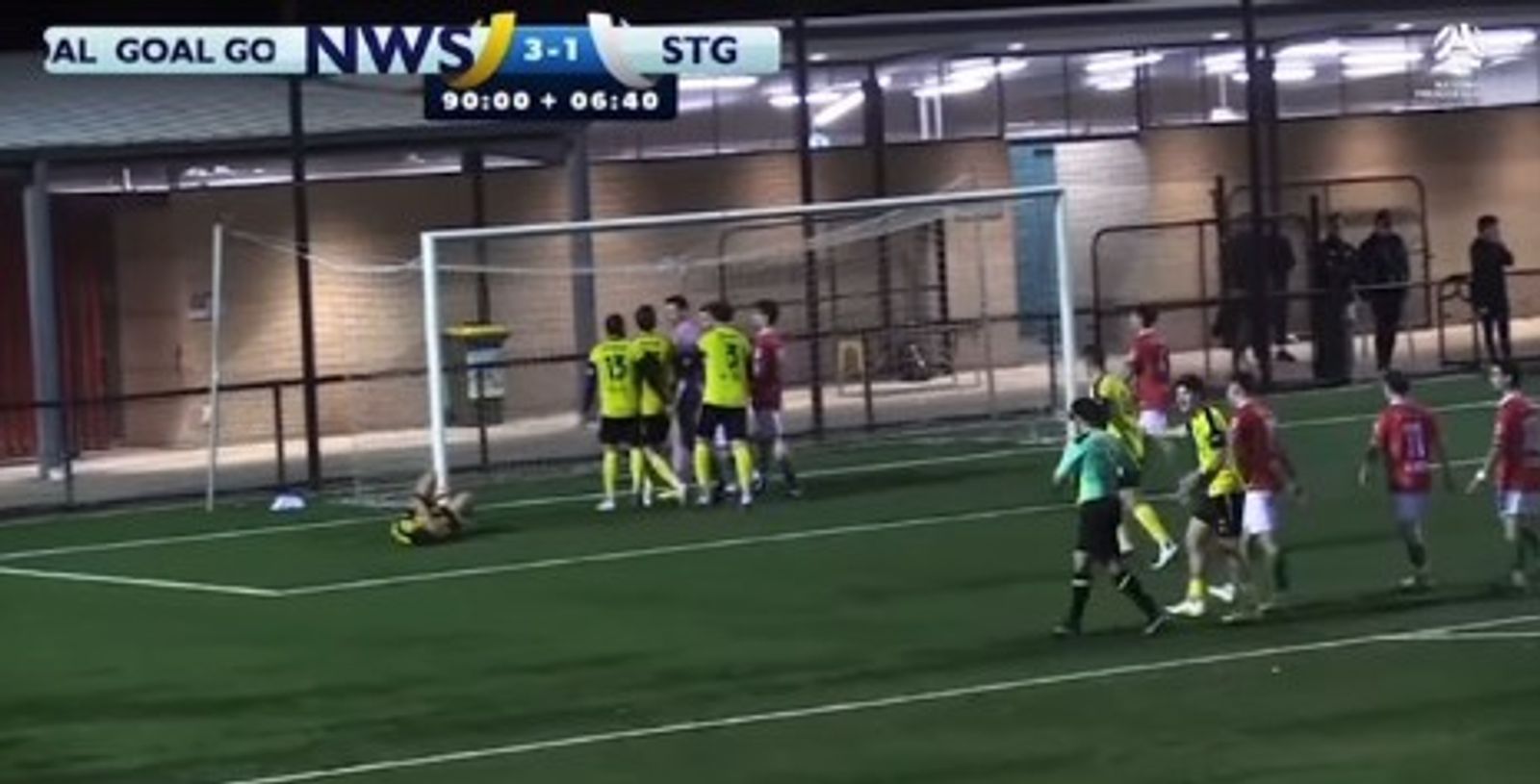 The game was almost over. Then a former A-League goalkeeper lashed out in extraordinary scenes