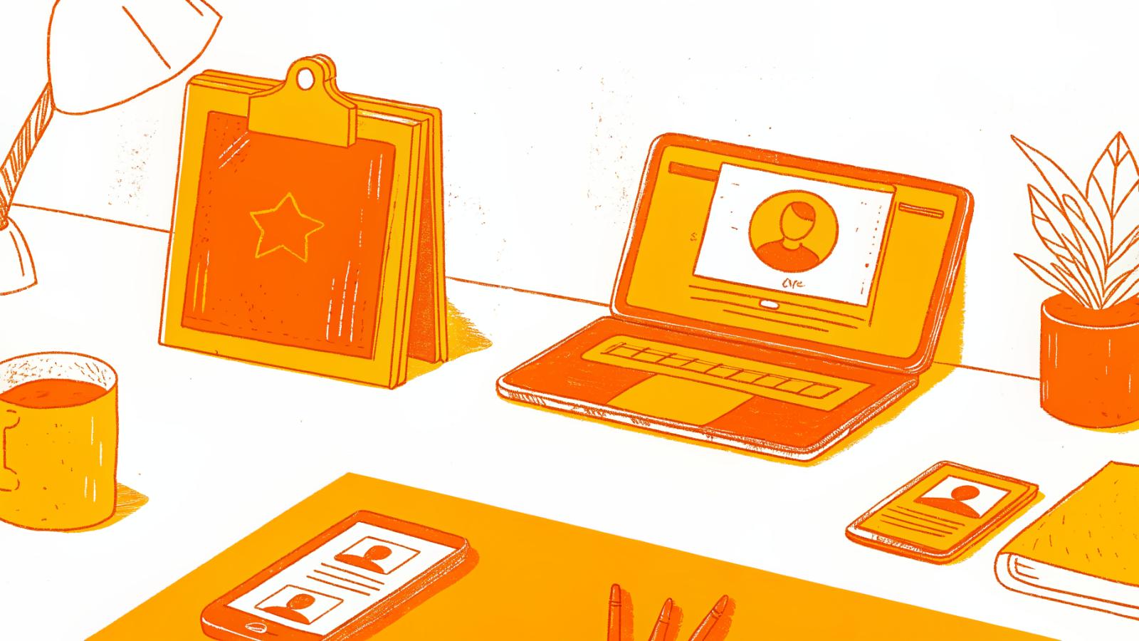 Creator marketplace platform connecting a creator profile and brand deal folder with vetting icons