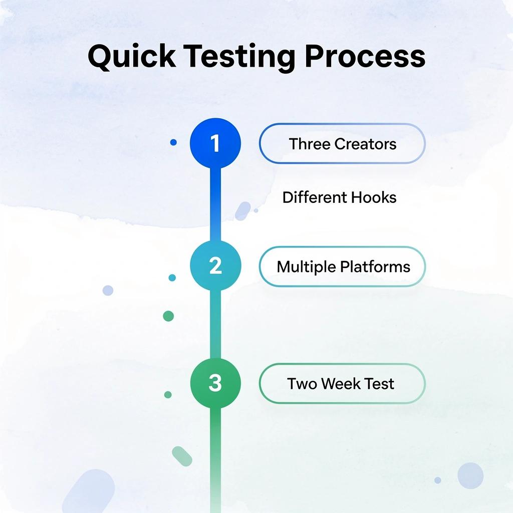 Four-step process for quick influencer testing