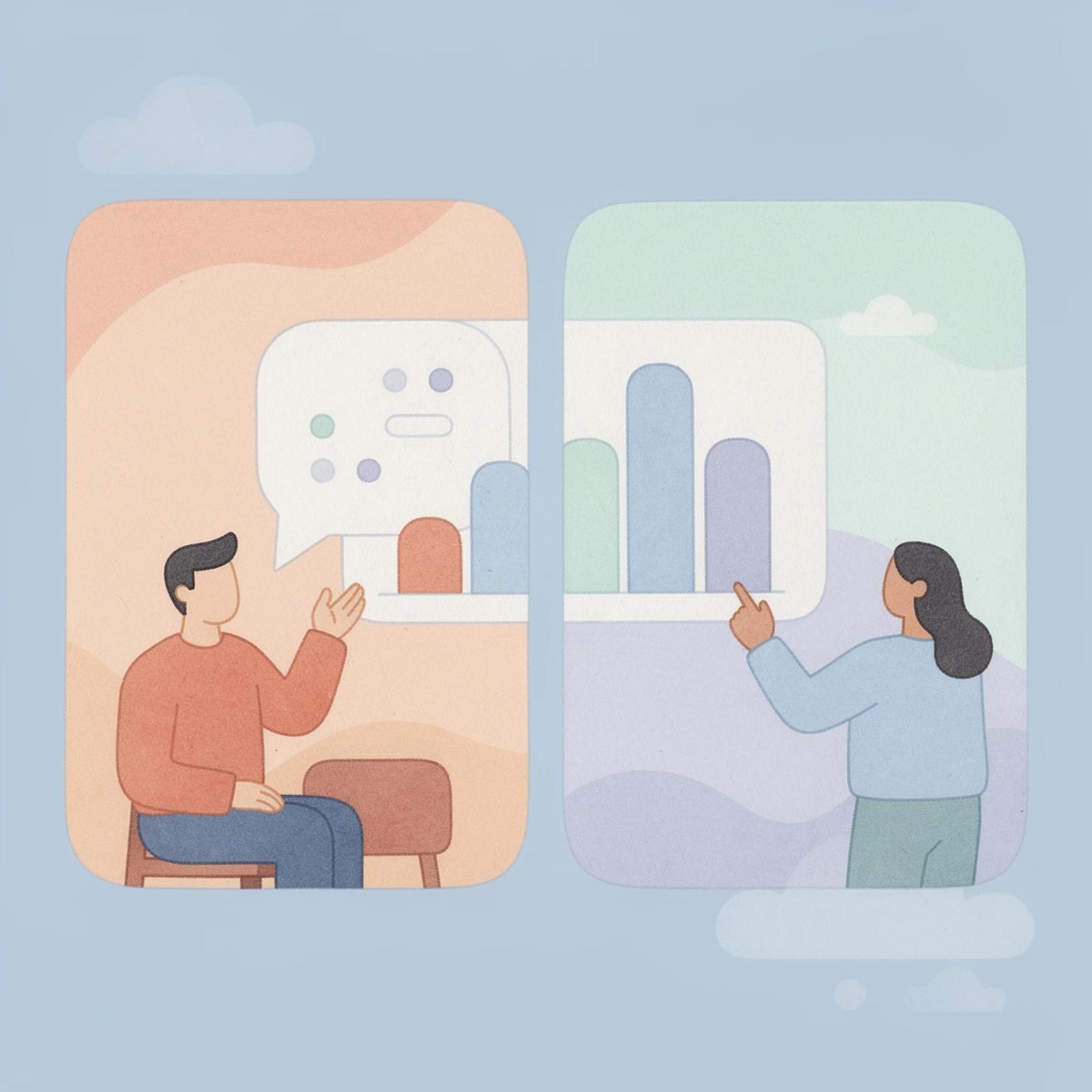 Split scene showing contrast between managing one campaign versus multiple campaigns