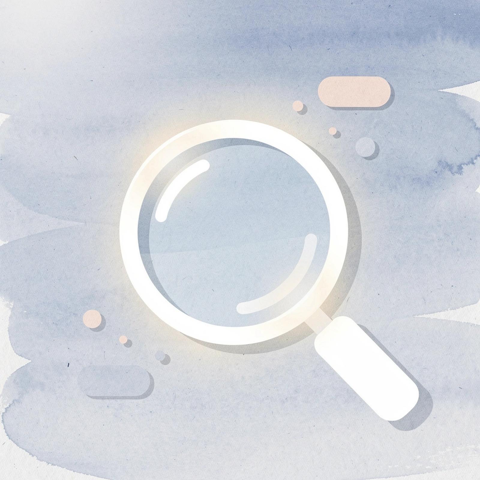Magnifying glass icon representing analysis of workflow gaps