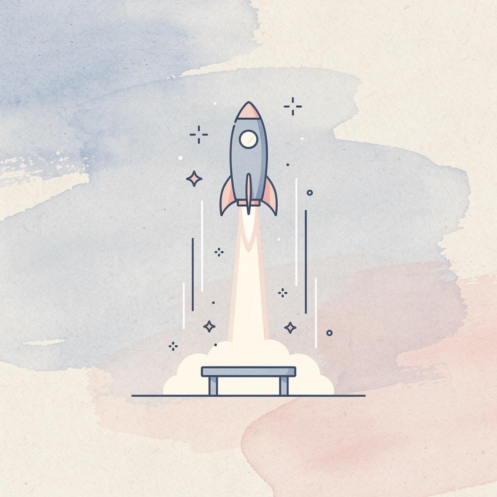 Scene illustration of content launching upward representing TikTok views generating revenue