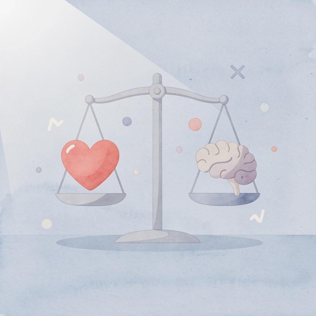 Balance scale showing the trade-off between scale and efficiency in influencer marketing