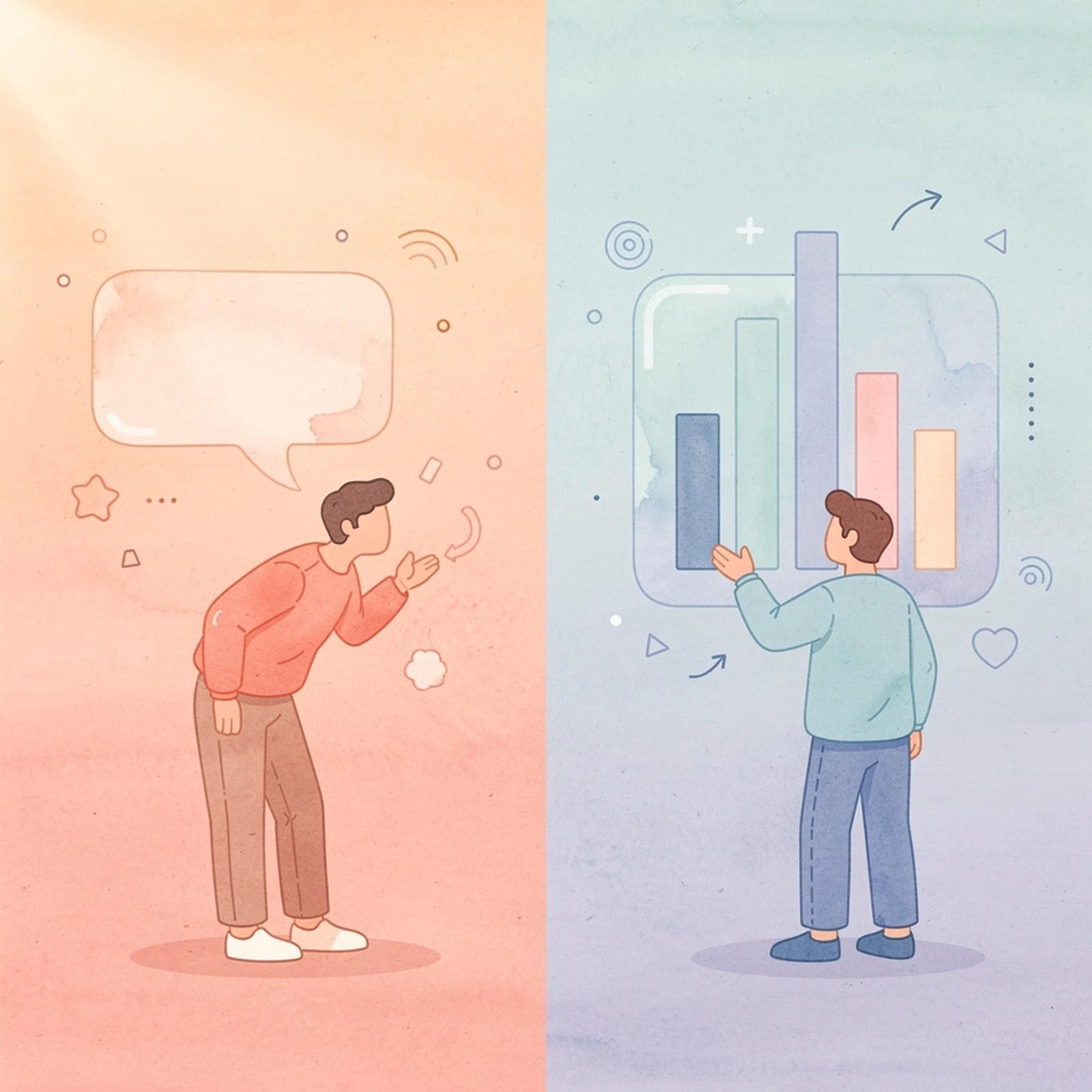 Split scene showing manual creator outreach versus automated platform management