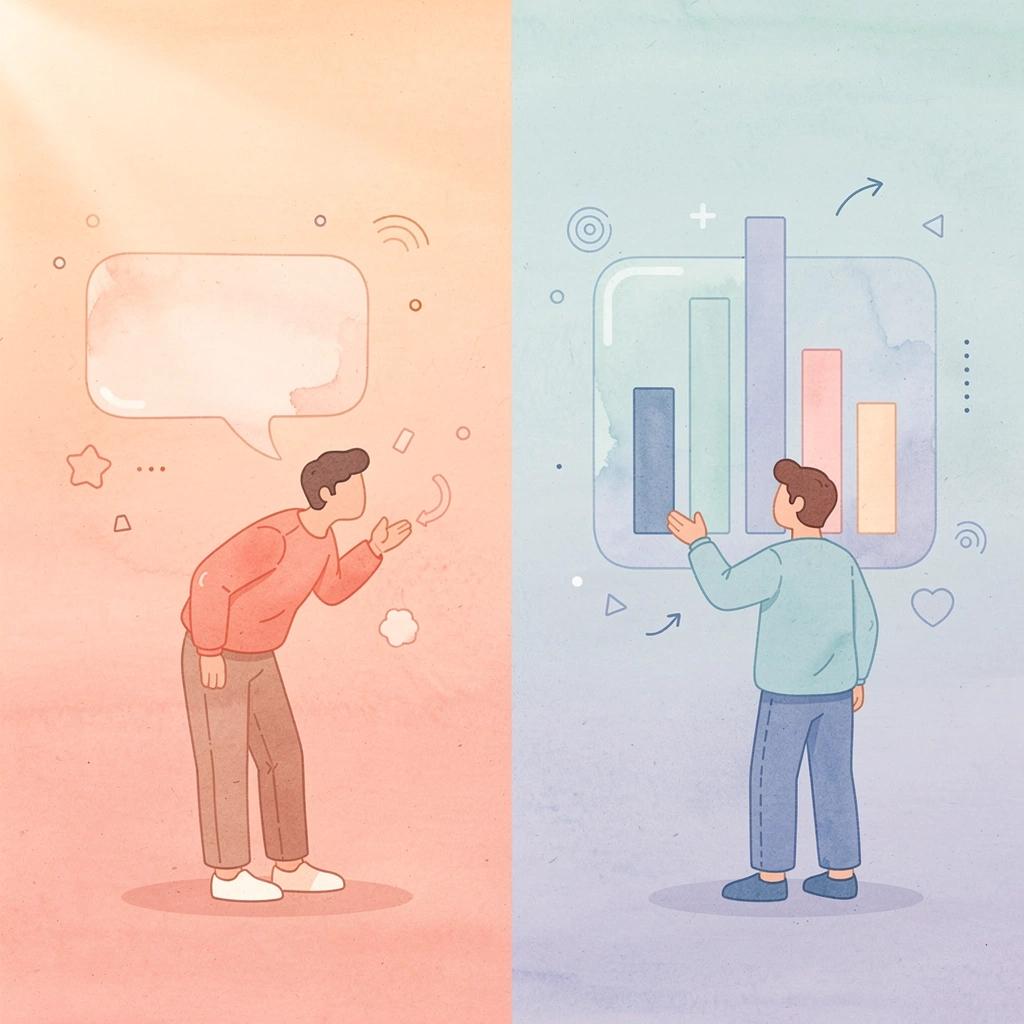 Split scene showing manual creator outreach versus automated platform management