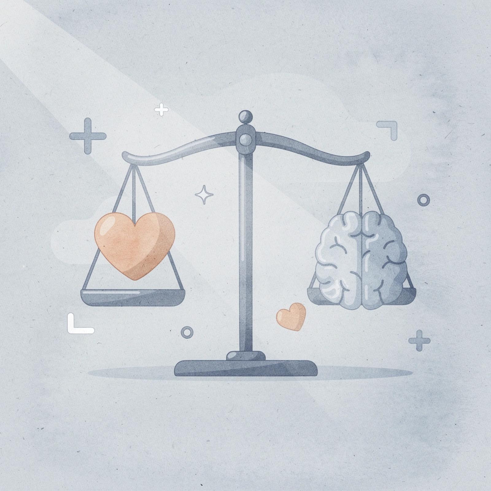Balance scale showing measurement versus actual business impact