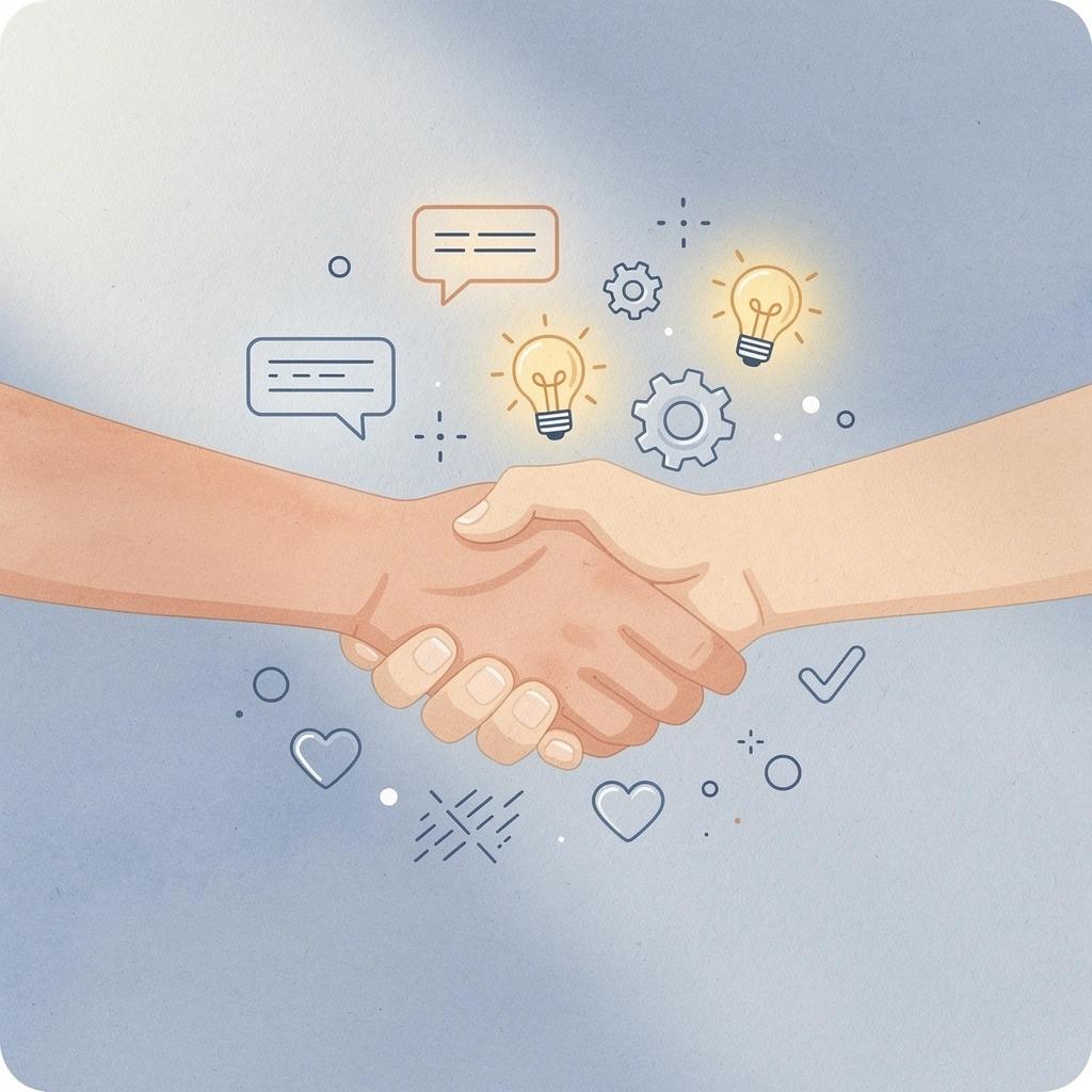 Scene showing partnership between creator and brand with performance indicators
