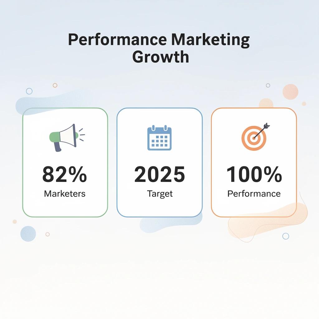 Statistics showing 82% of marketers plan to increase performance-driven creator investments in 2025