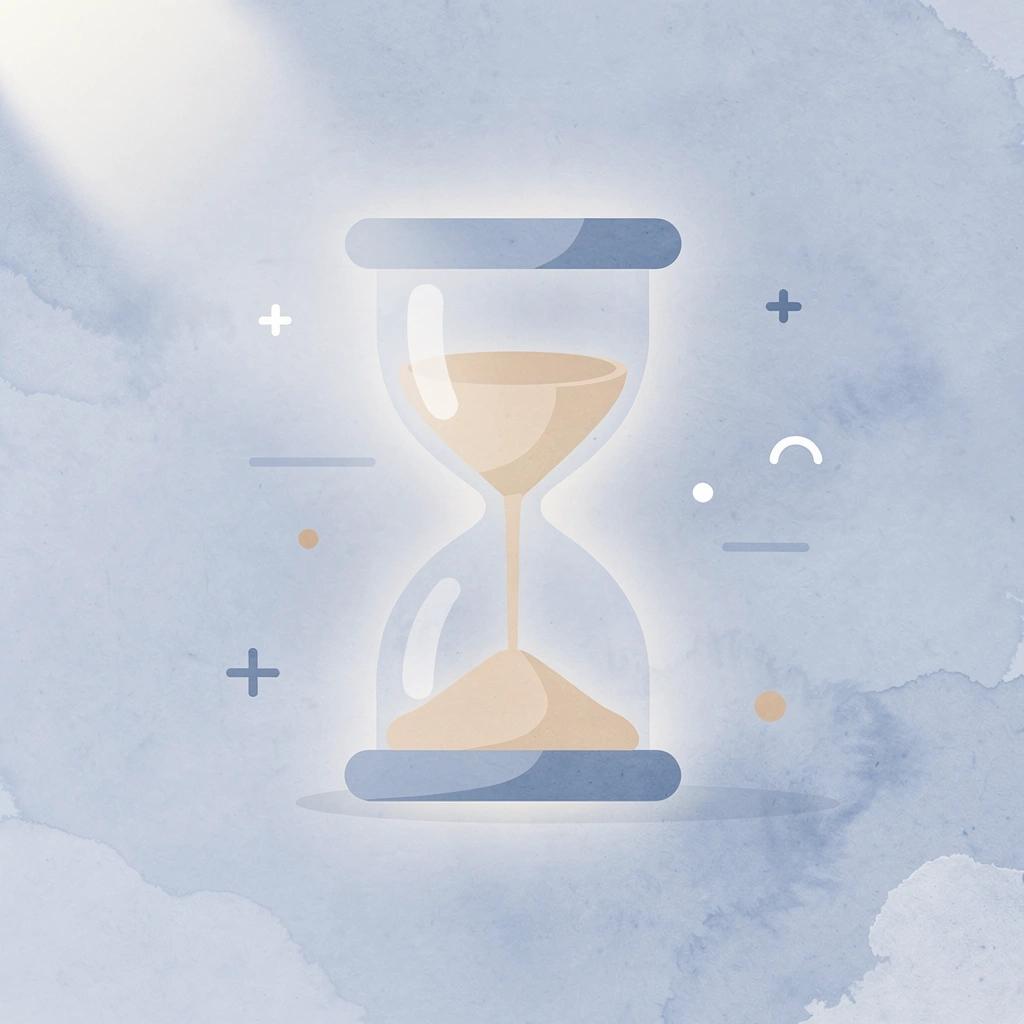 Hourglass icon representing opportunity cost and time waste