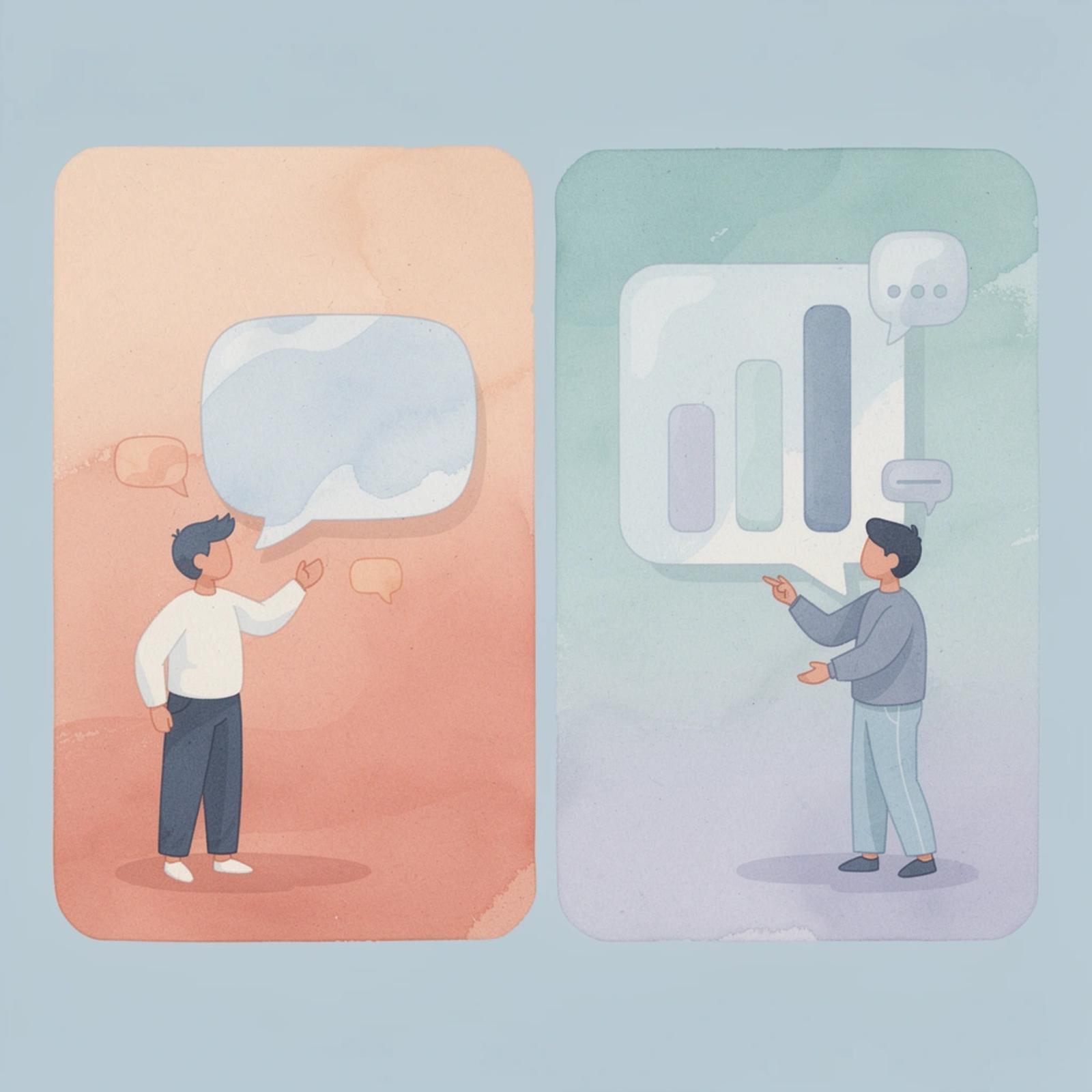 Split scene showing the contrast between viral success and low engagement on TikTok