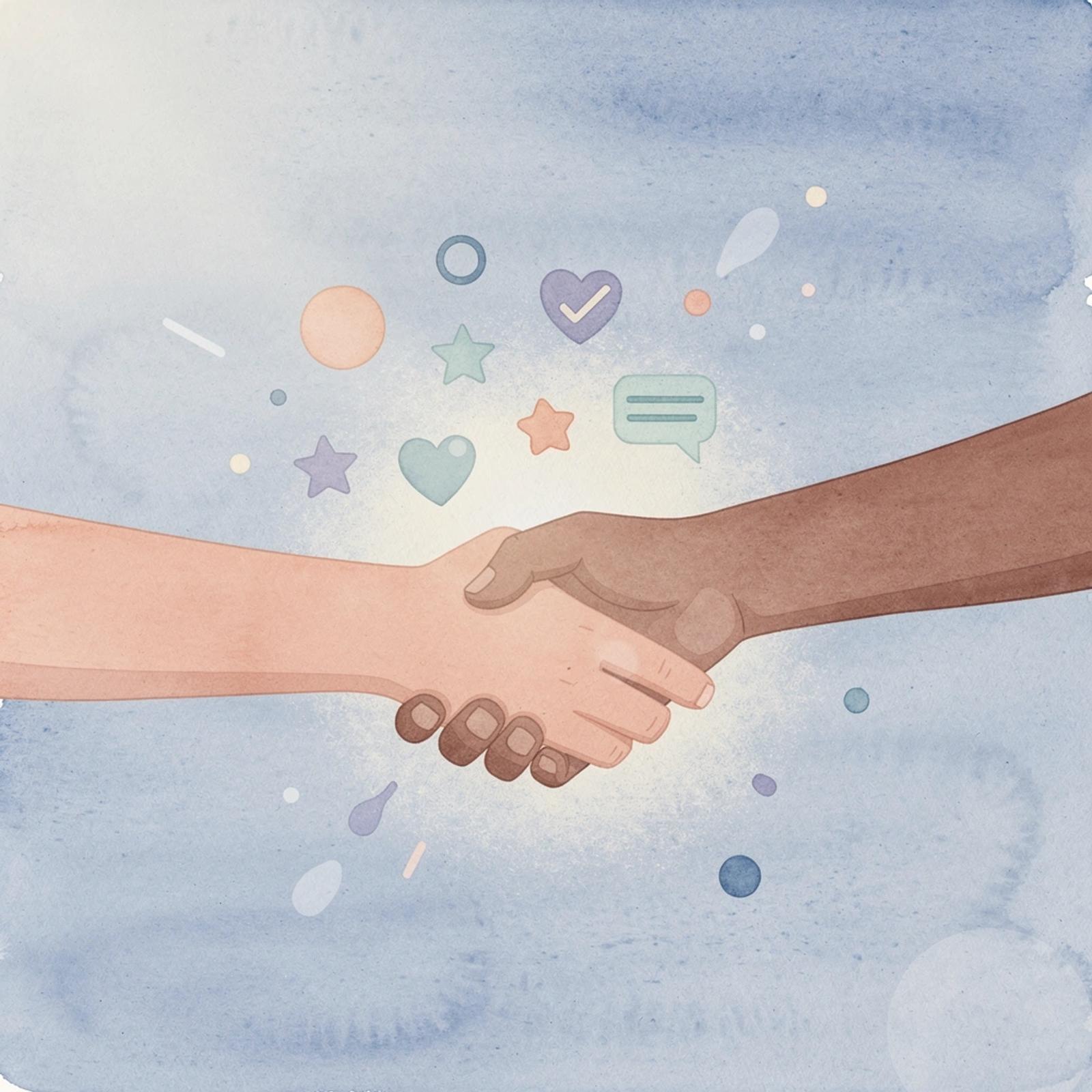 Handshake scene representing brand partnerships and collaboration