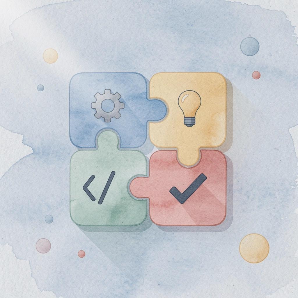 Puzzle pieces fitting together representing multiple campaign success components