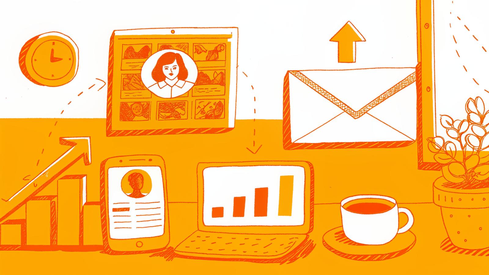 ranked outreach channels flow leading to a performance-first pitch envelope
