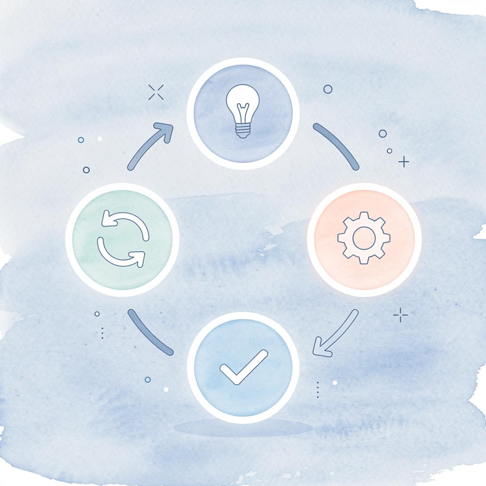 Continuous cycle of campaign execution, performance tracking, optimization, budget allocation, and targeting