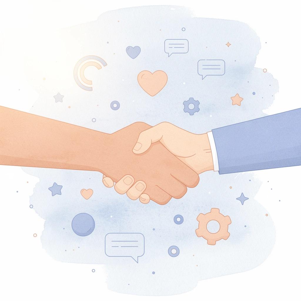 Scene of two hands nearly connecting but not quite meeting, representing the gap between creators and paid collaborations