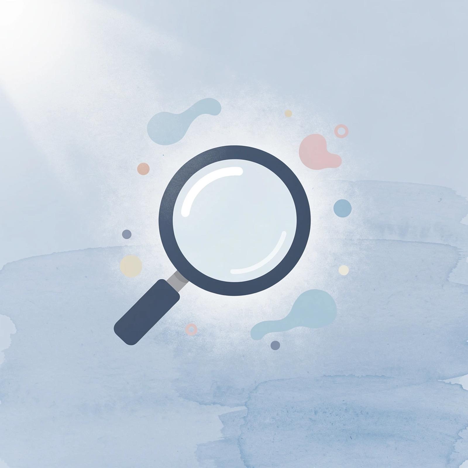 Magnifying glass icon representing careful evaluation of platform features