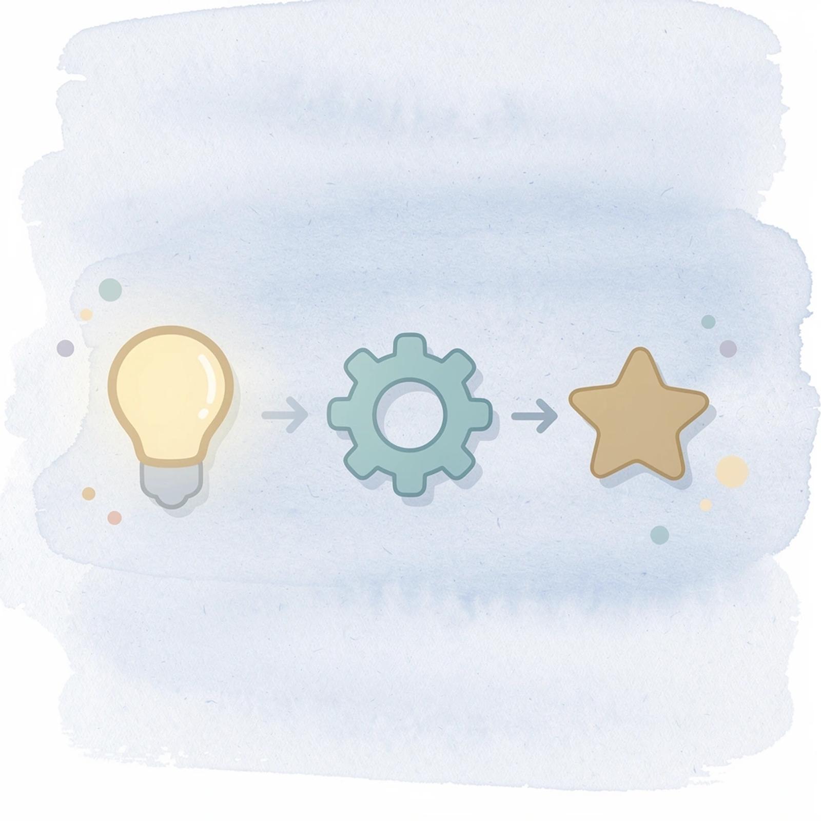 Three connected icons showing creator activation, campaign management, and performance tracking
