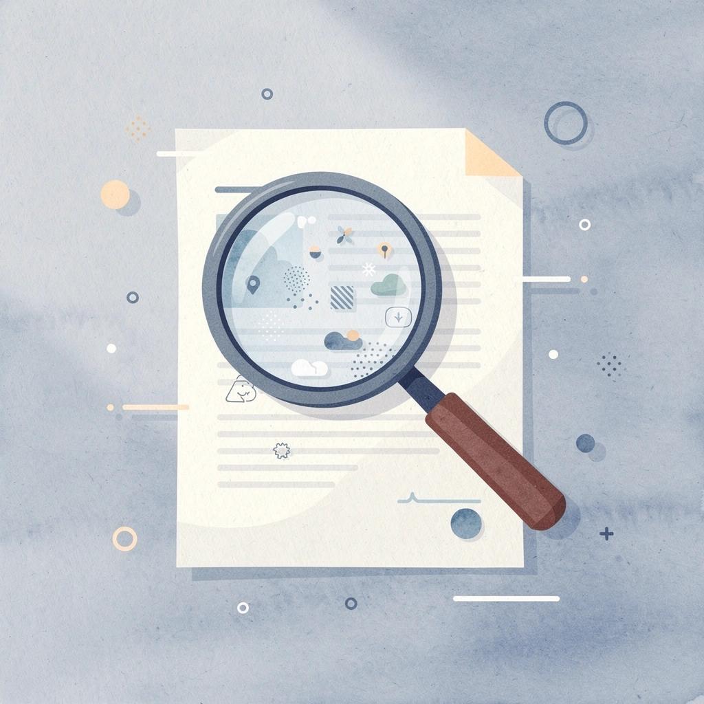 Magnifying glass examining campaign performance data