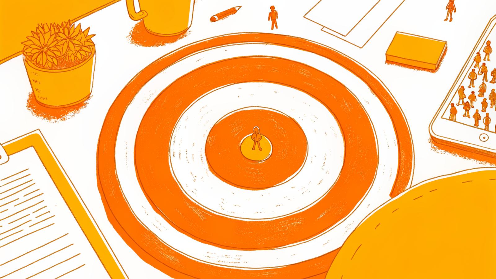 Brand targeting a loyal influencer audience via smartphone, contract, and concentric rings