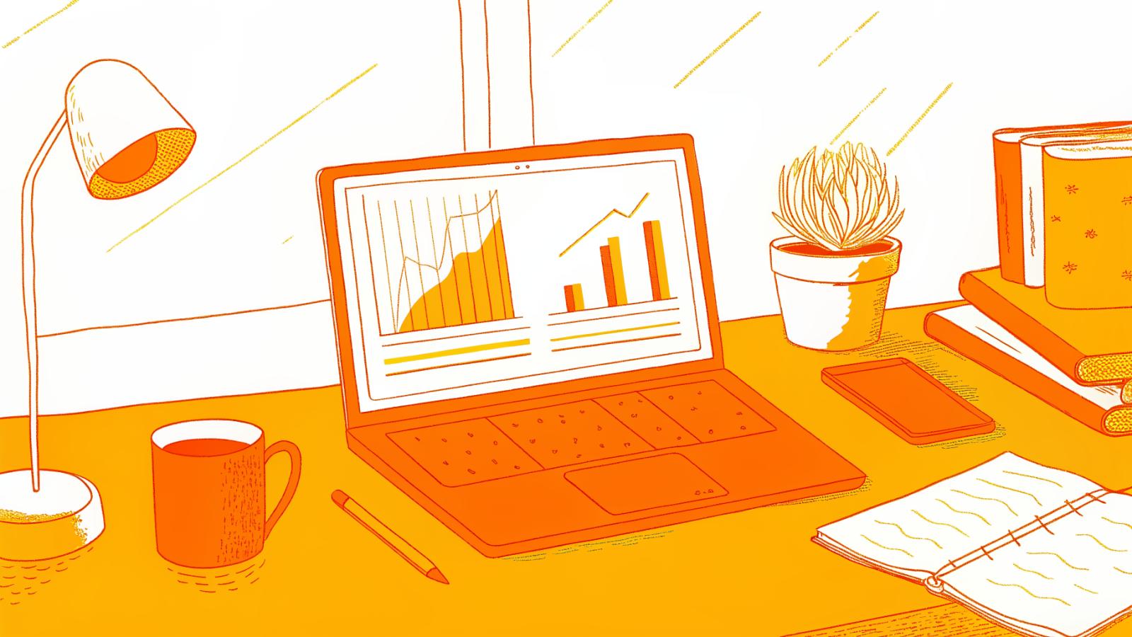 Creator desk with analytics dashboard showing performance metrics replacing old follower-count gatekeeping model