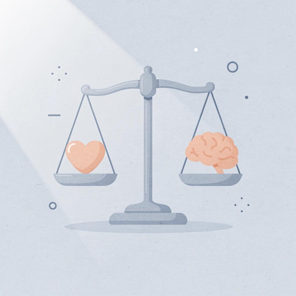 Scale showing imbalance between instant expectations and long-term reality