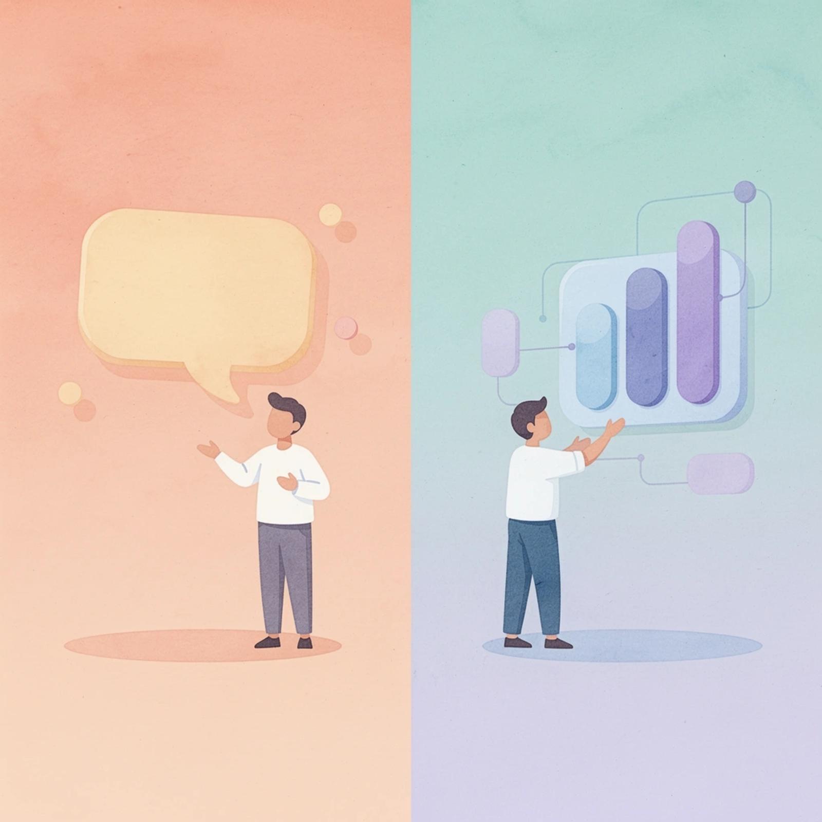 Split scene showing contrast between small-scale campaign success and large-scale operational bottlenecks