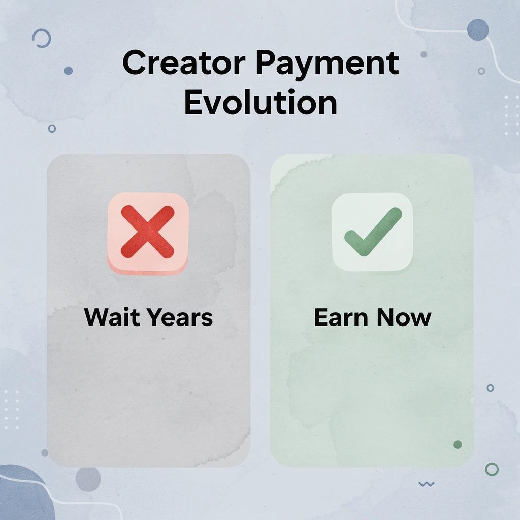 Comparison showing evolution from waiting years to earning immediately
