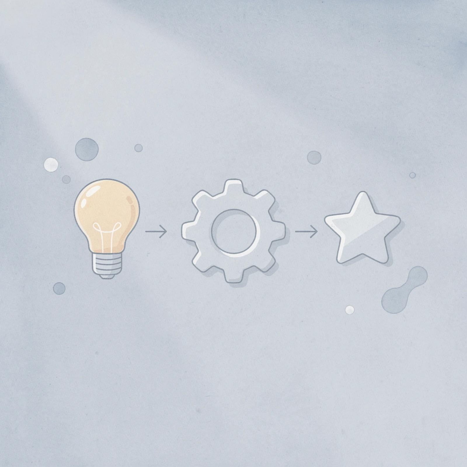 Three icons showing content transformation to revenue streams