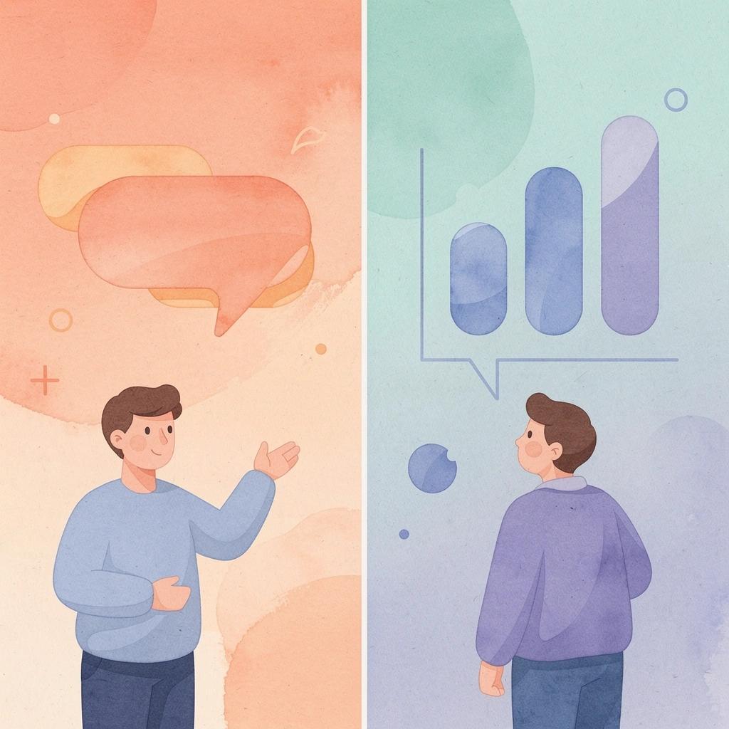 Scene showing broad reach of big influencers versus deep engagement of niche creators