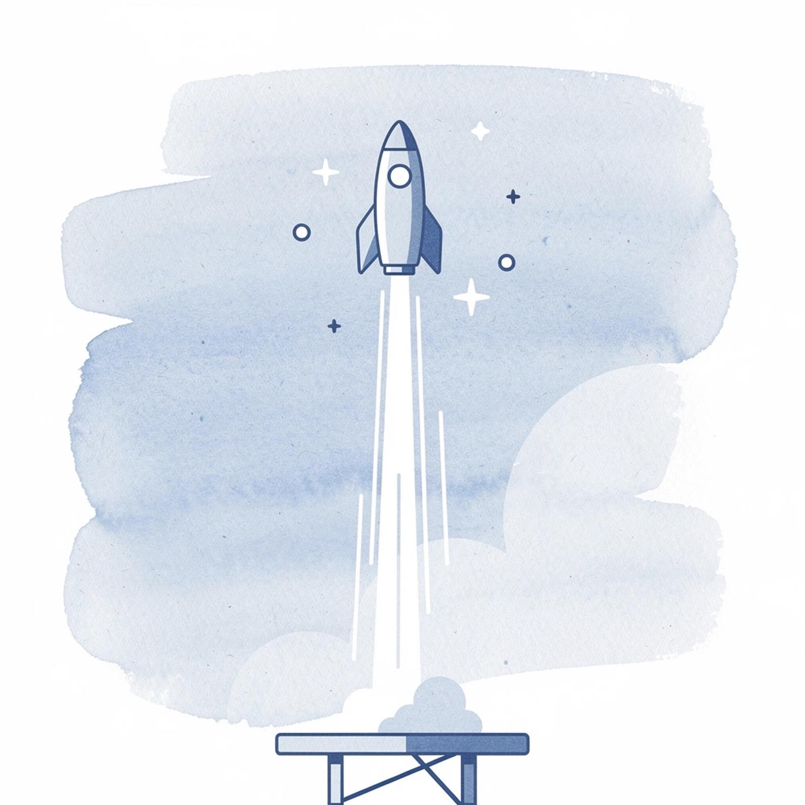 Scene illustration of a creator launching upward, representing multiple growing revenue streams