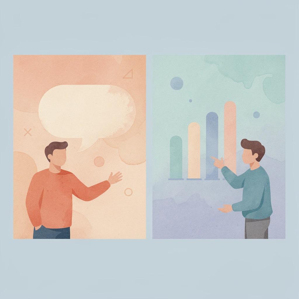 Split scene illustration contrasting content-first approach with strategic distribution approach