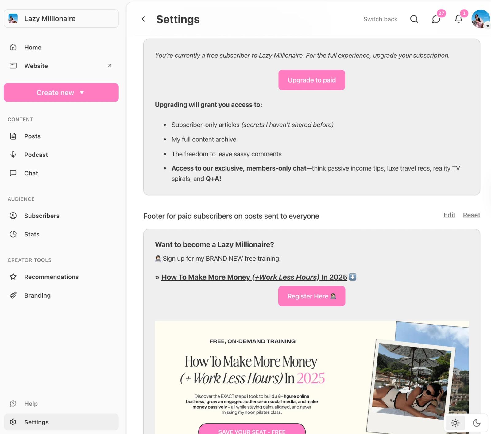 How to Make Money Creating Content - paid newsletter subscriptions on