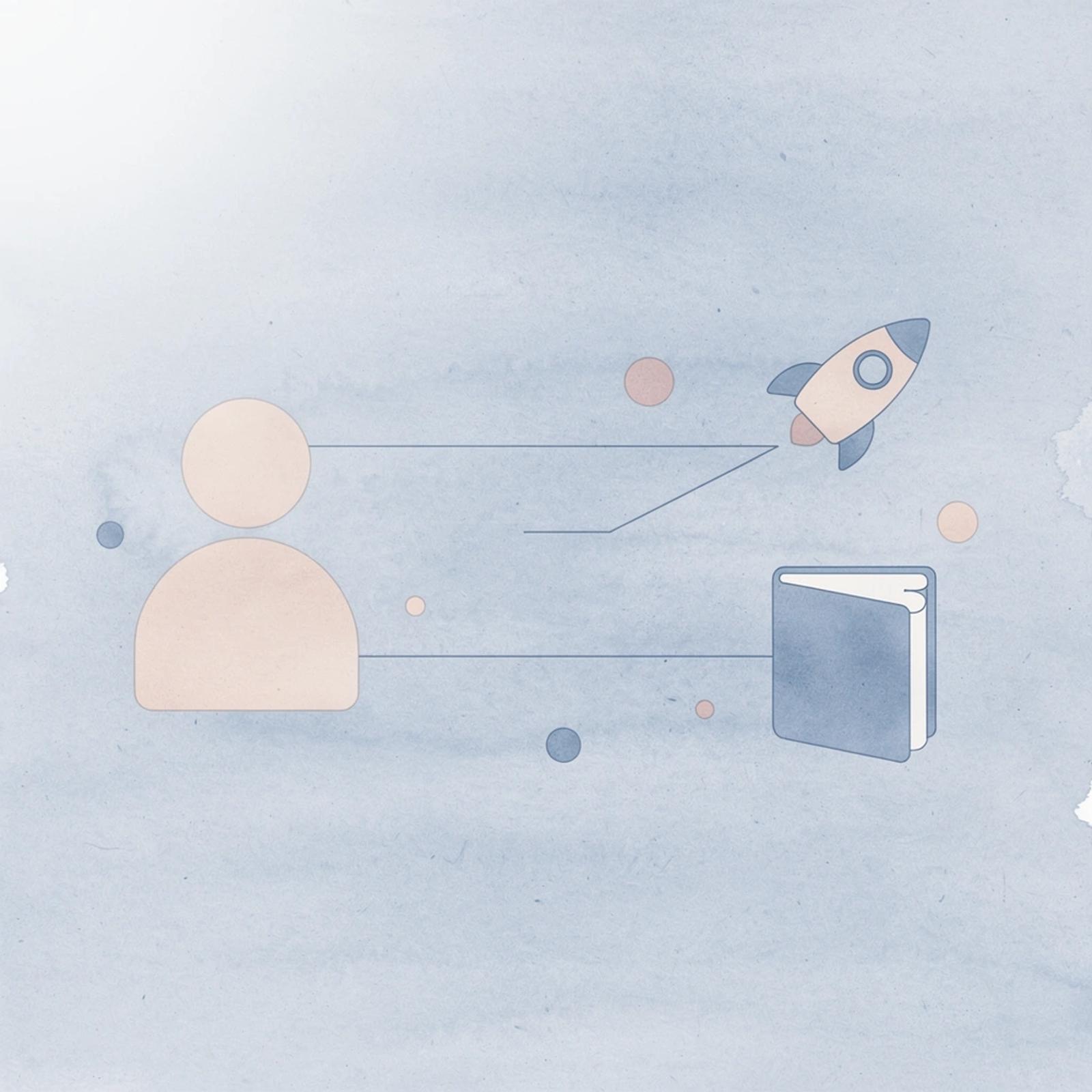 Megaphone icon splitting into two paths representing different creator types