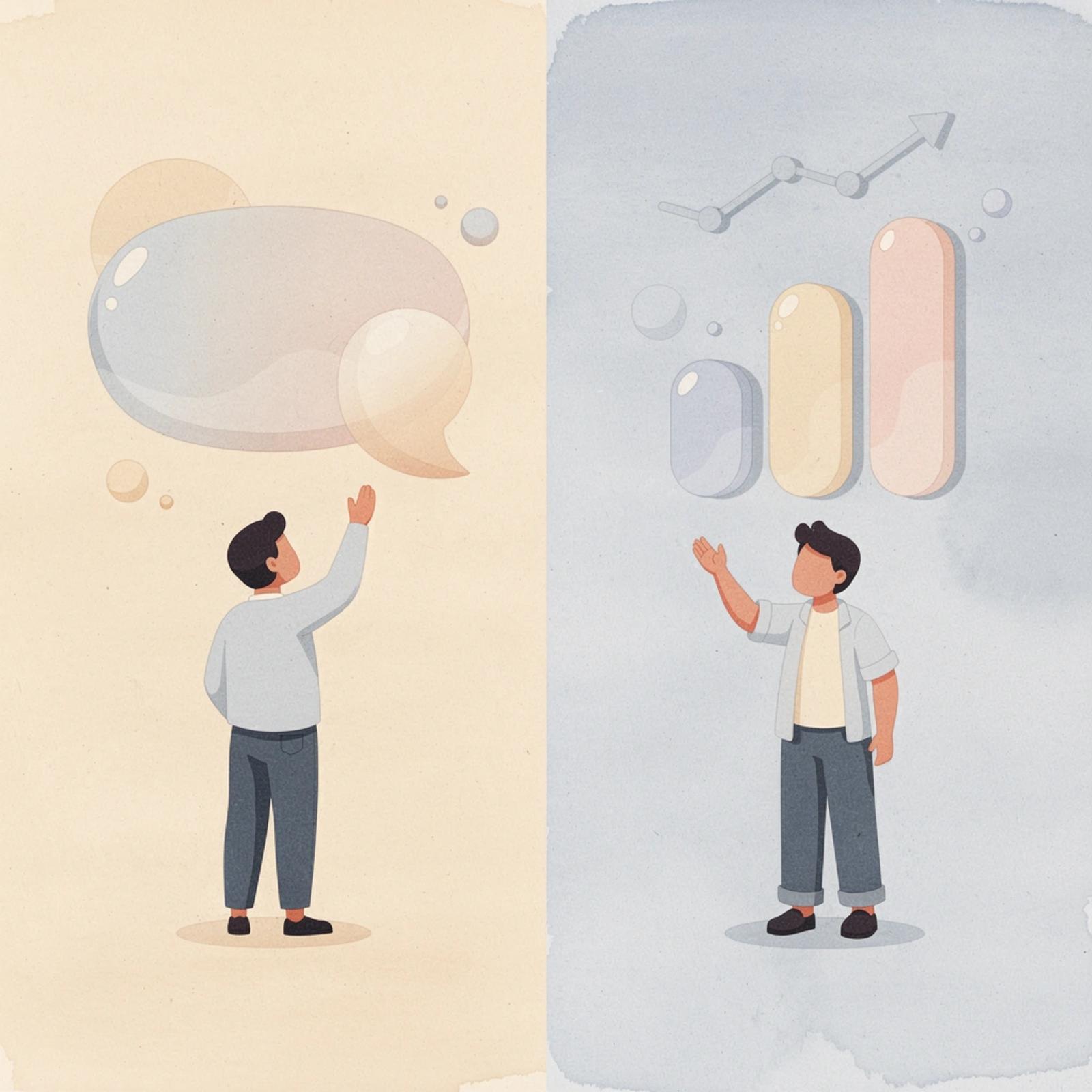 Illustration comparing manual creator management chaos with automated streamlined processes