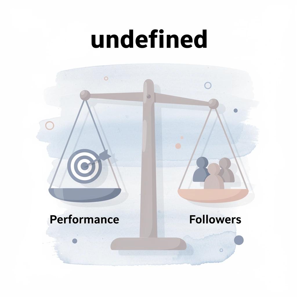 Scale comparing performance versus follower count