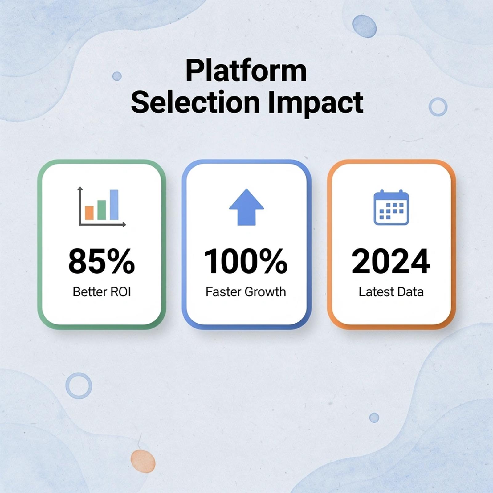 Statistics showing platform selection impact on business outcomes