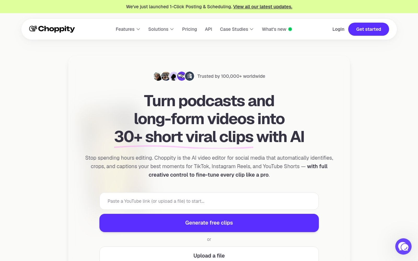 AI Content Repurposing - choppity best free clip