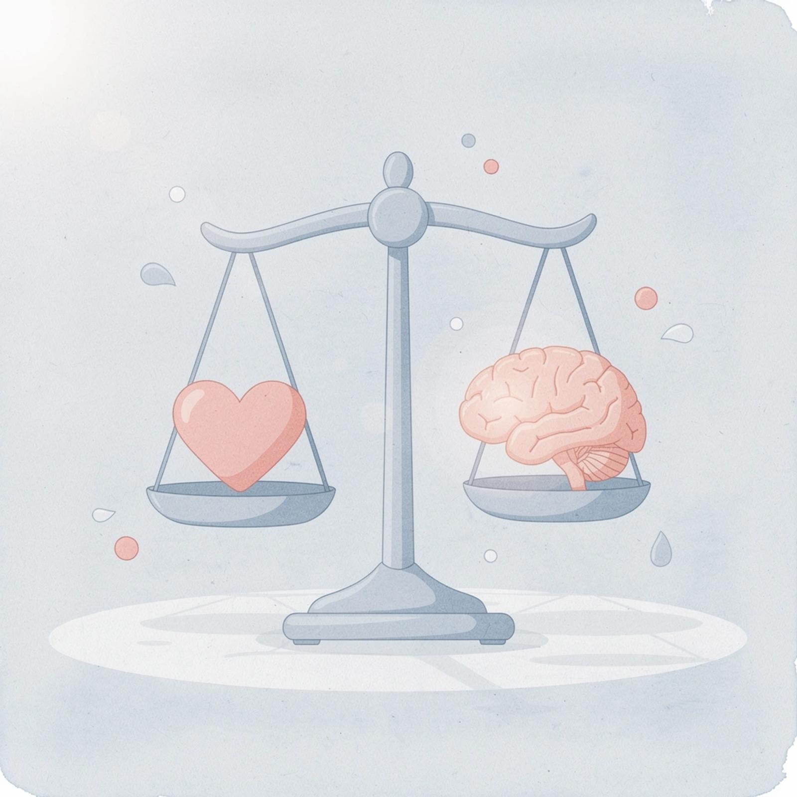 Balance scale icon comparing content volume versus quality